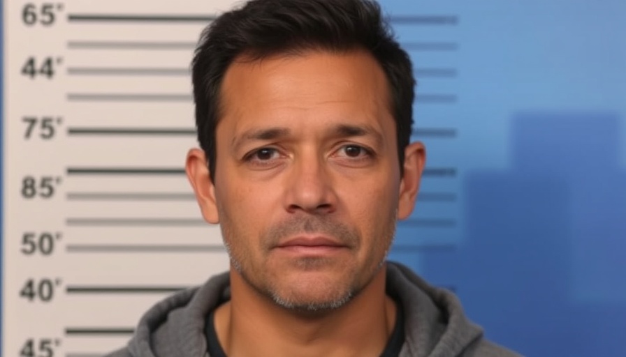Houston news mugshot of unidentified man on newscast screen.