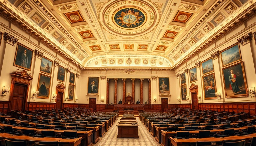 Ornate legislative chamber interior with elegant decor - Texas News.