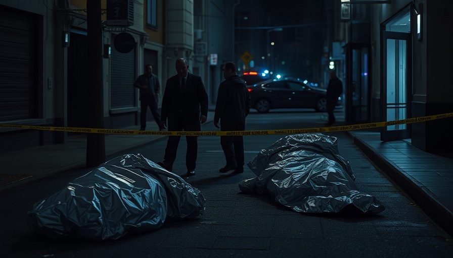 Investigative journalism award winners cover crime scene at night.