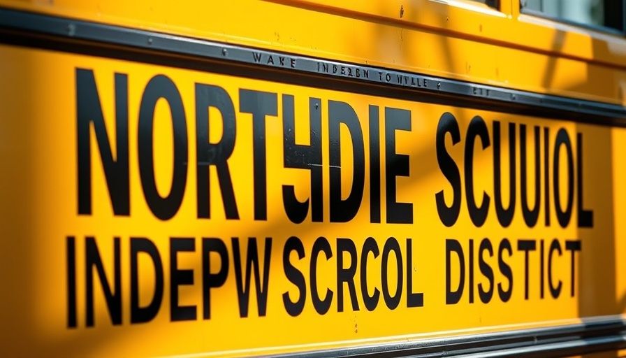 Yellow school bus with Northside Independent School District lettering, highlighting Northside ISD elections.