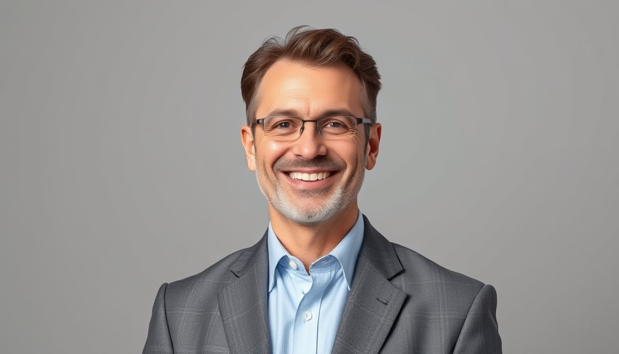 Confident middle-aged man in business attire, mid-market dynamic pricing.