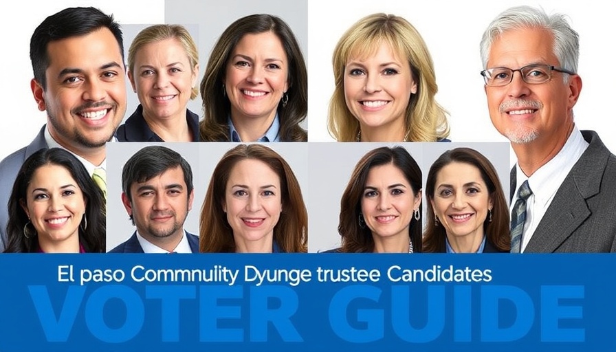 Voter guide for El Paso Community College trustee elections, May 2025.
