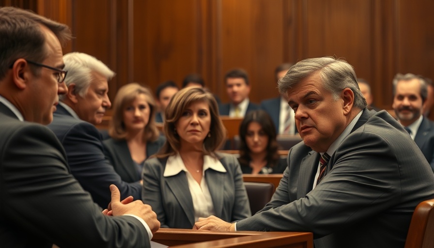 Emotional courtroom scene depicting forgiveness after mass shooting.