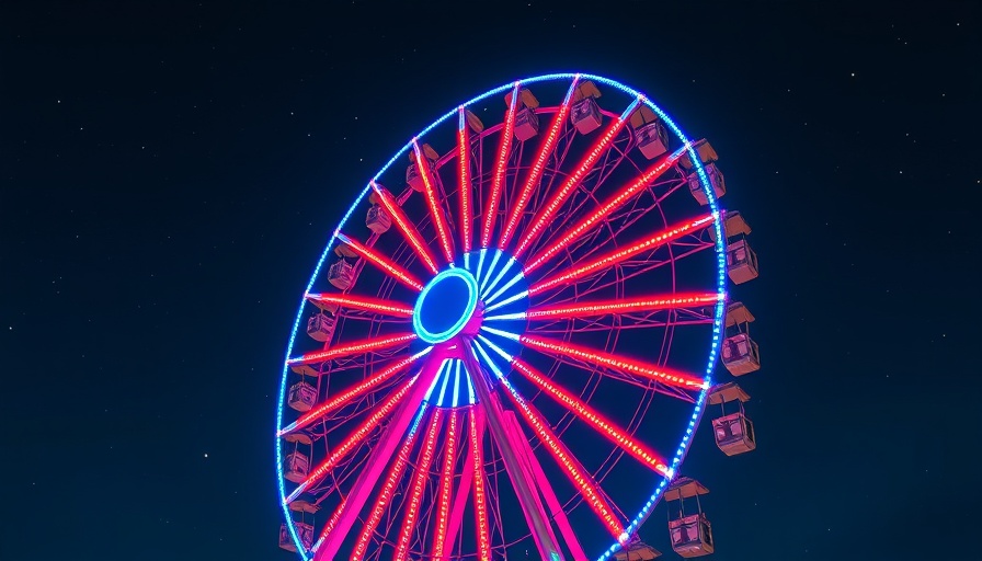 Texas News: Ferris wheel at night under starlit sky.