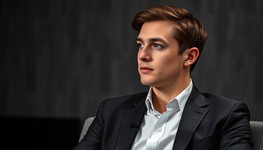 Thoughtful young man in suit during discussion related to U.S.-China trade talks.
