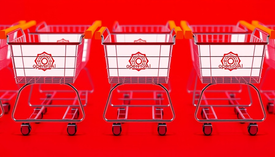 Shopping carts with OpenAI logo for search and shopping functions