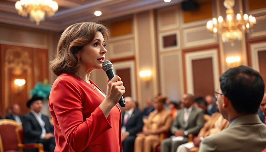 Kamala Harris delivering address post office.