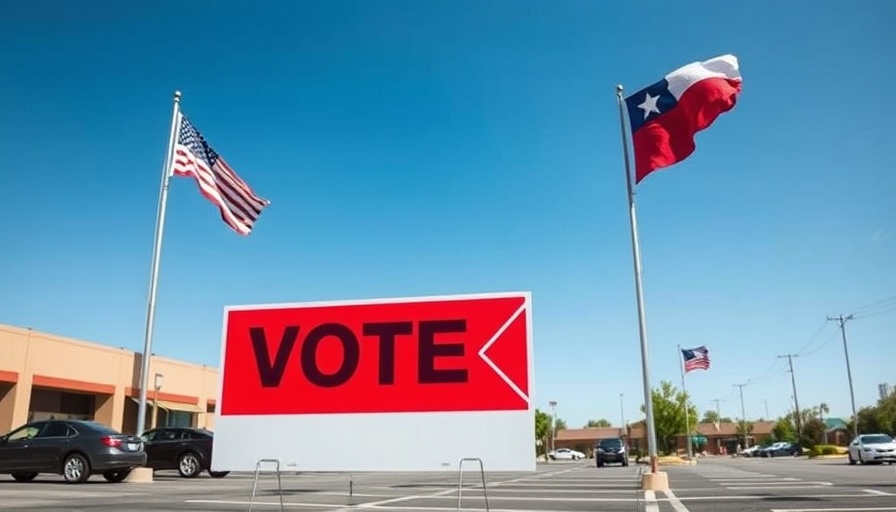 Voting sign in parking lot for low voter turnout in school board elections