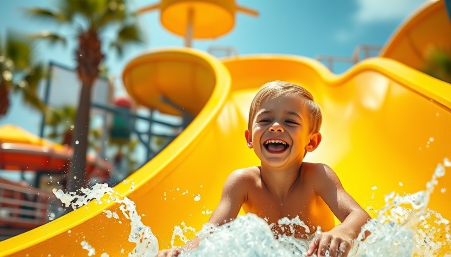 Child enjoying water slide at El Paso event.