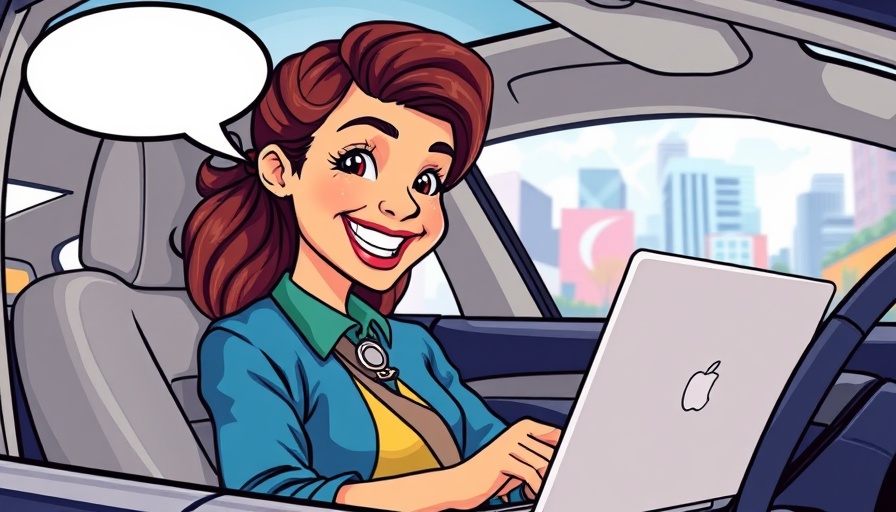 Illustration of woman working in a car for how to structure your business.