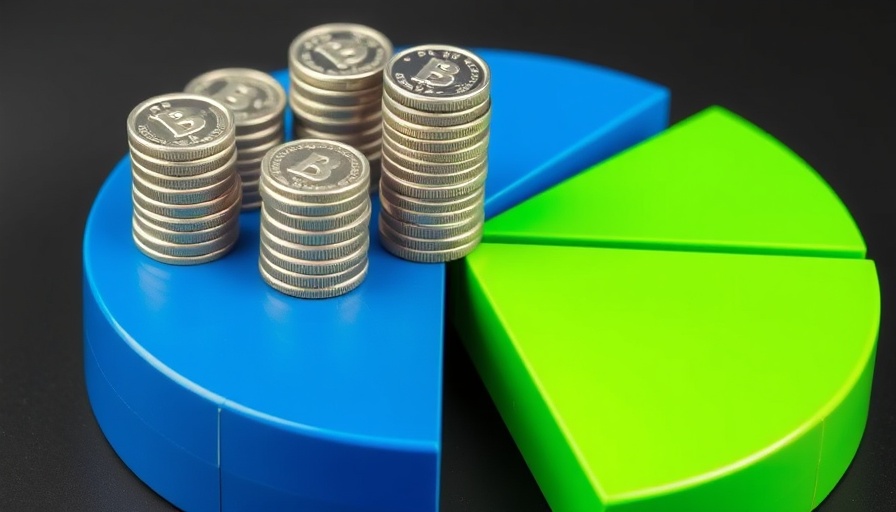 Vivid pie chart illustrating millionaire tax proposal with coins.