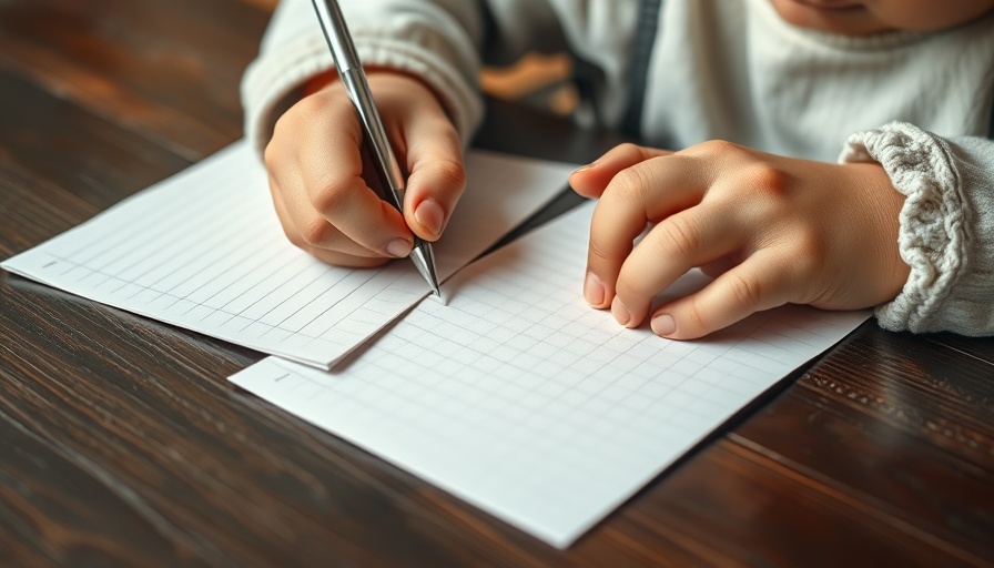 Child writing letters on cards for San Antonio school vouchers for private pre-K.