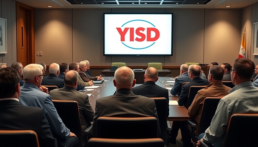 YISD officials in board meeting discussing staff buyout plan.