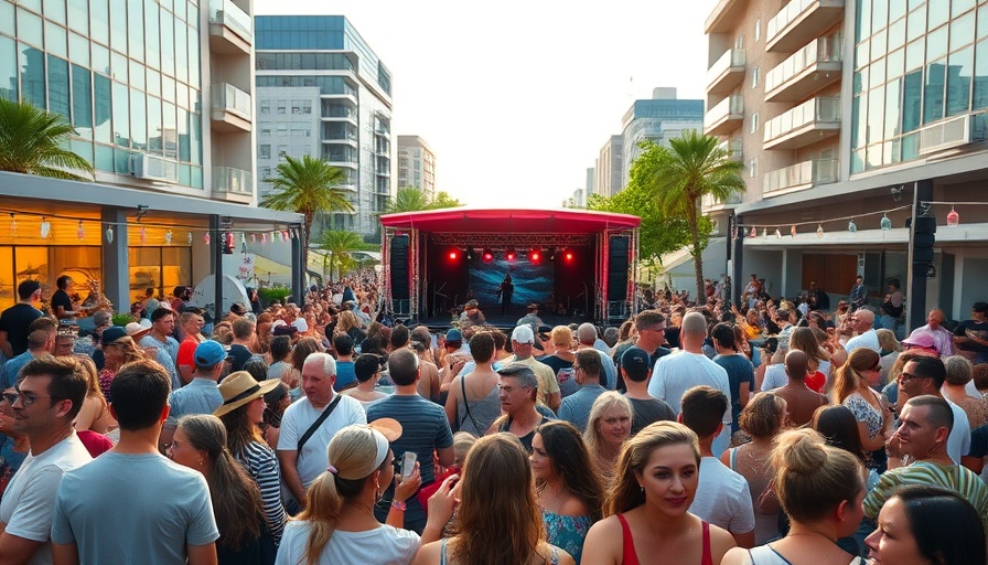 Crowd enjoying El Paso summer events at an outdoor concert.