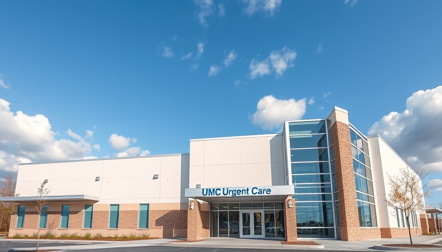 UMC urgent care clinic East El Paso exterior under bright sky.