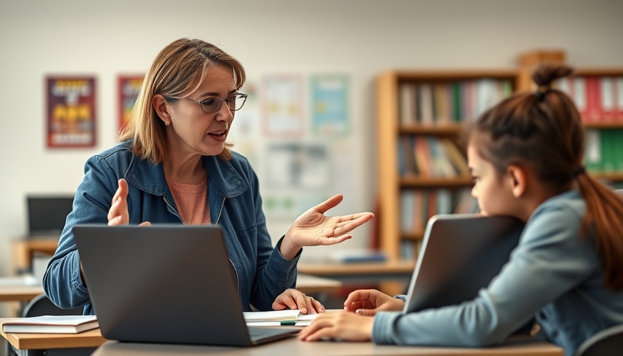 Engaged educator teaching student in tech-equipped classroom at Canutillo ISD.