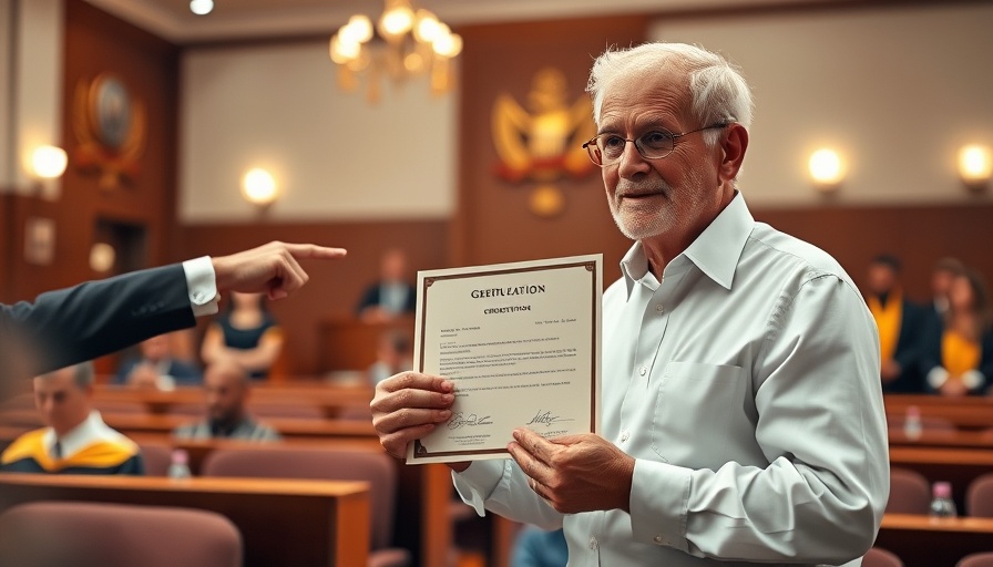 El Paso DWI Drug Court graduate receiving certificate in courtroom.