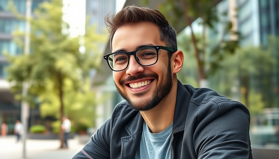 A confident man outdoors demonstrating qualities of a good business mentor.