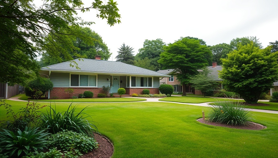 Residential home in Houston with lush lawn and garden.