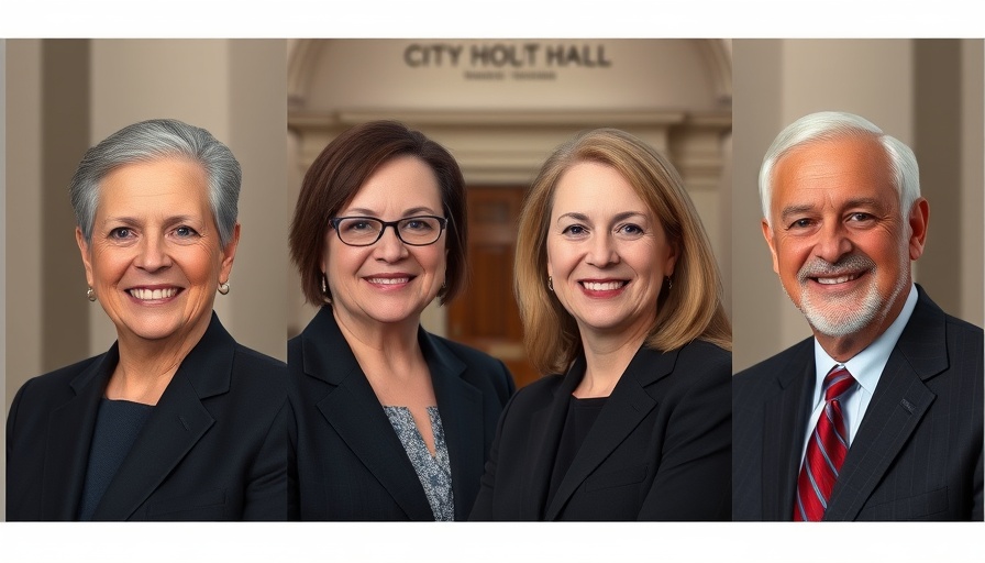 El Paso City Council Evaluation members portraits with background.