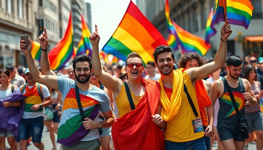 El Paso Pride Events vibrant parade with rainbow flags.