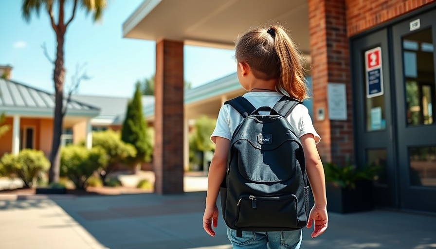 El Paso children population decline depicted by a student walking to school.