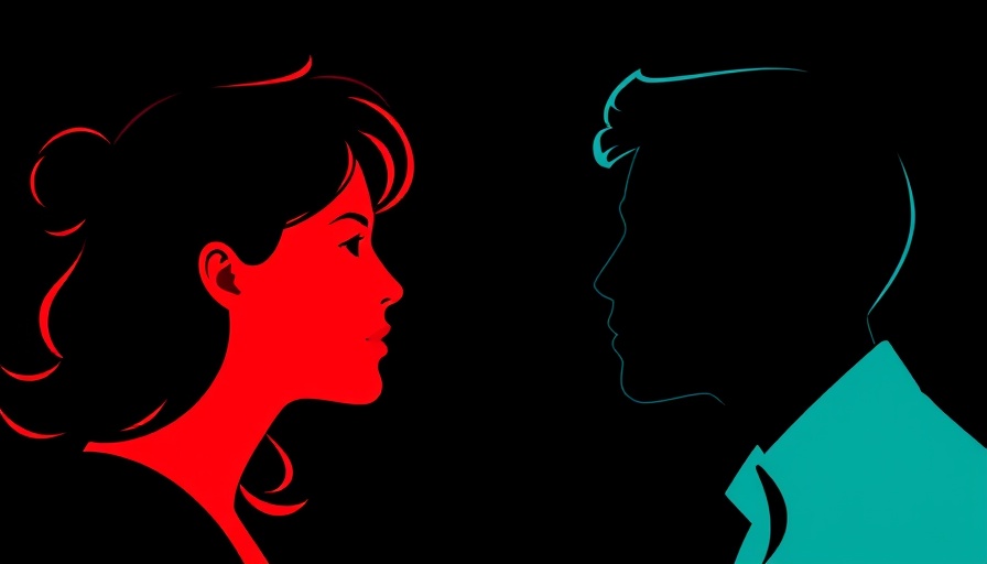 Pop art silhouettes of two profiles, Musk Trump feud