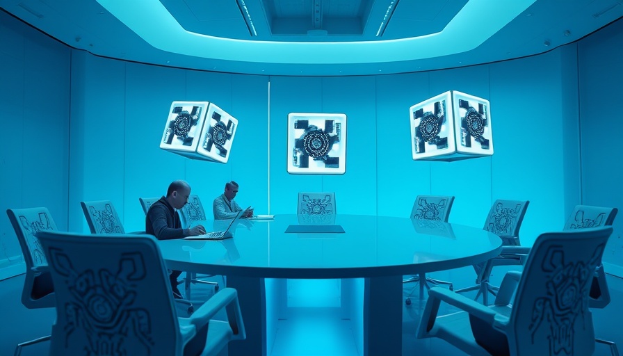 Innovative AI cubes taking notes at conference table