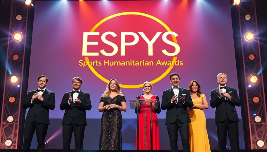 Presenters at the 2025 Sports Humanitarian Awards in Houston.