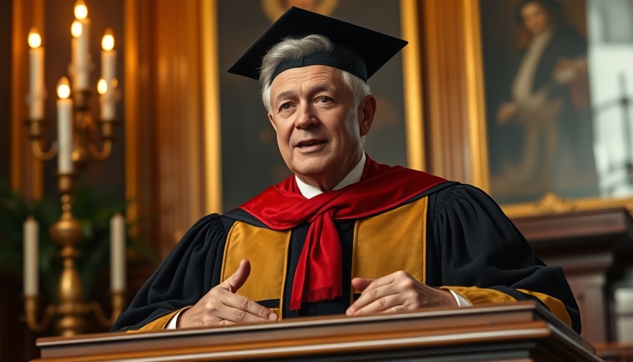 OLLU President challenges goals in ceremonial address.
