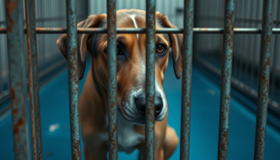 San Antonio dog in shelter, illustrating animal abandonment issues.