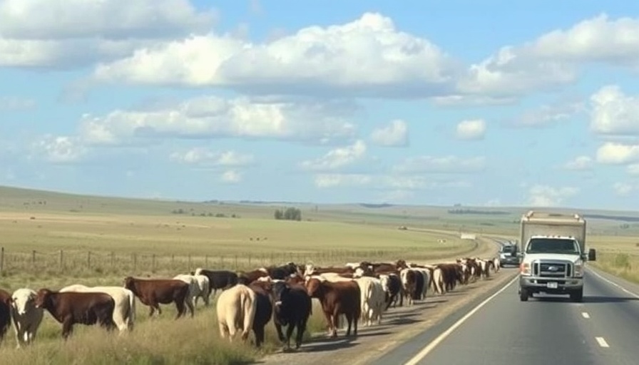 Livestock corralled on roadside after cattle hauler crashes onto highway below