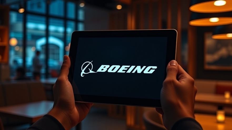 Boeing logo on tablet, symbolizing trust issues in aviation safety amid FAA regulations.