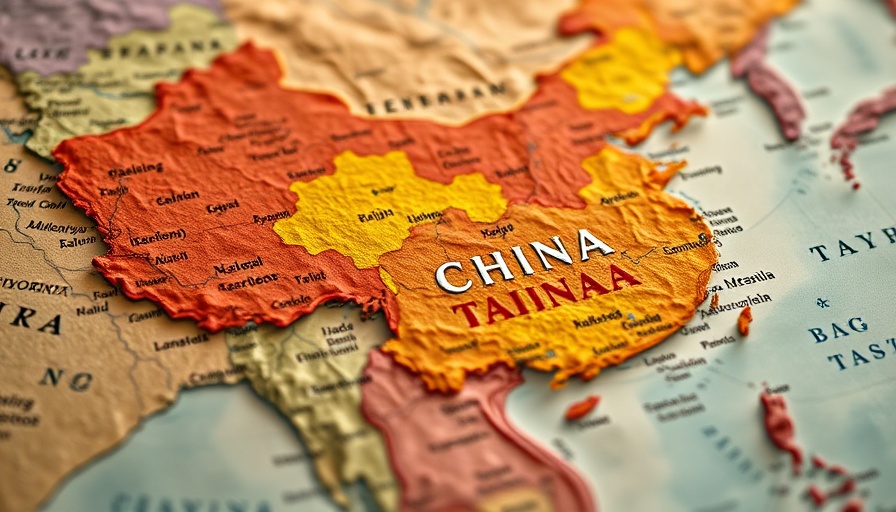 China Taiwan conflict map highlighting political boundaries.