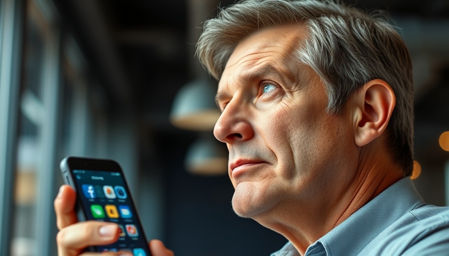Defense Department focus on social media connections, contemplative mood.