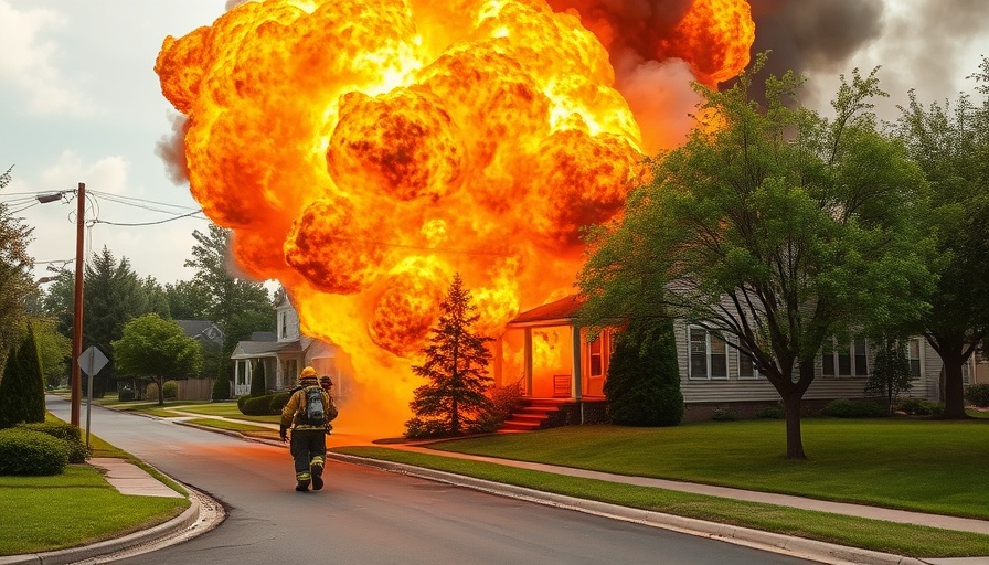 Illinois firefighter rescue bodycam footage capturing house explosion.