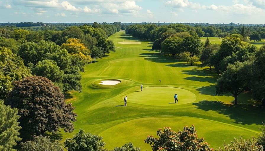 Golf course at Riviera Country Club on a sunny day