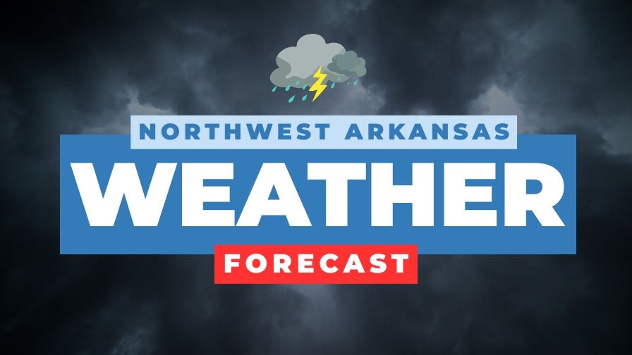 Weather forecaster pointing at scattered showers on regional map, Wednesday Evening.
