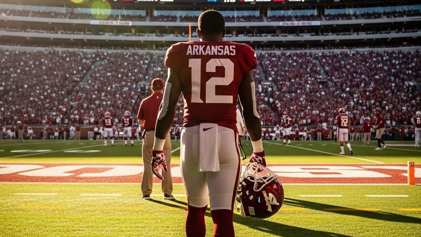 Limbo Parks Arkansas football team in action, second chance moment.