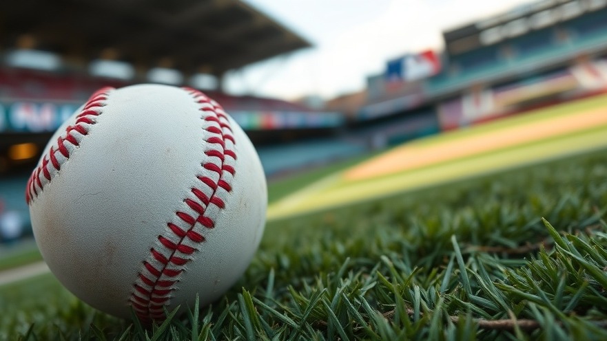 Closeup of a baseball in a stadium showcasing Arkansas Razorbacks' SEC tournament performance.