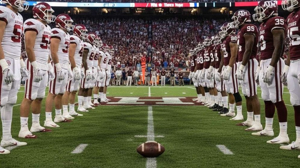 Razorbacks make statement against Aggies in football simulation