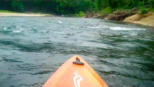 kayaking the Elk River, MO