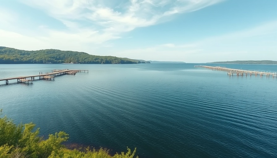 Tranquil lake scene highlighting Ash tree environment in Arkansas.