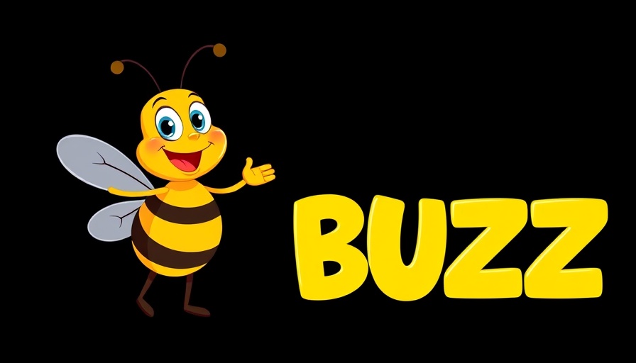 Cartoon bee waving next to 'BUZZ' for Juneteenth Pre-Party hosted by 4TC.