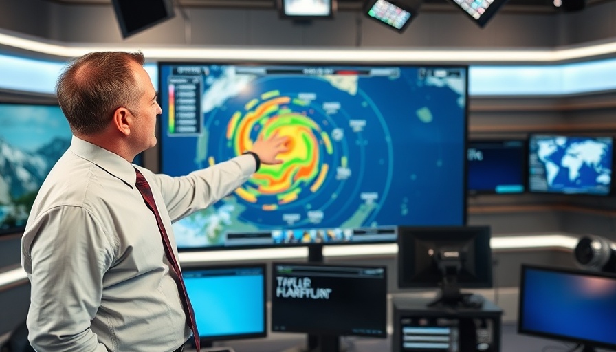 Latest Weather update with meteorologist presenting on Doppler radar.