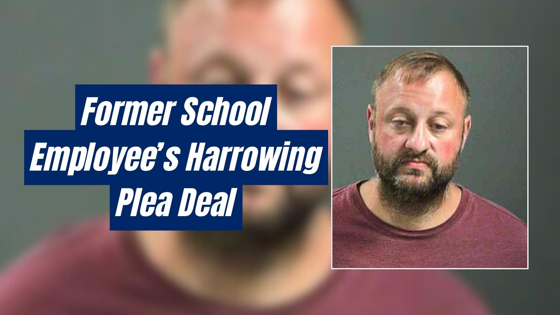 News graphic of Former Farmington School District plea deal details.