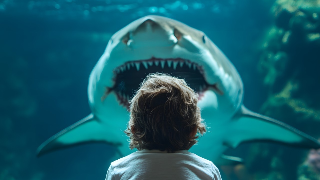 Boy Meets Shark - Northwest Arkansas Day Trips - Wonders Of Wildlife National Museum & Aquarium