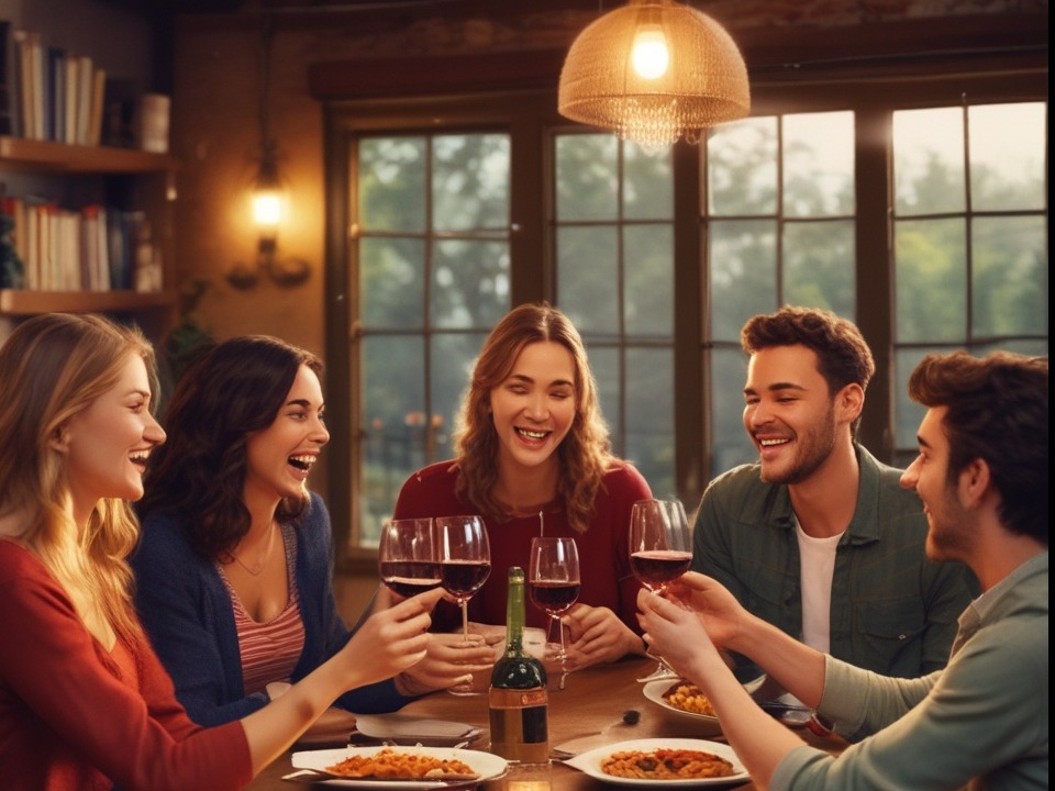 Friends enjoying wine during Bentonville Restaurant Week