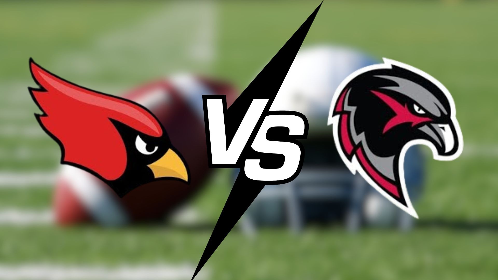 Farmington vs Pea Ridge highlights graphic with team mascots and 'Football Friday Night' text.