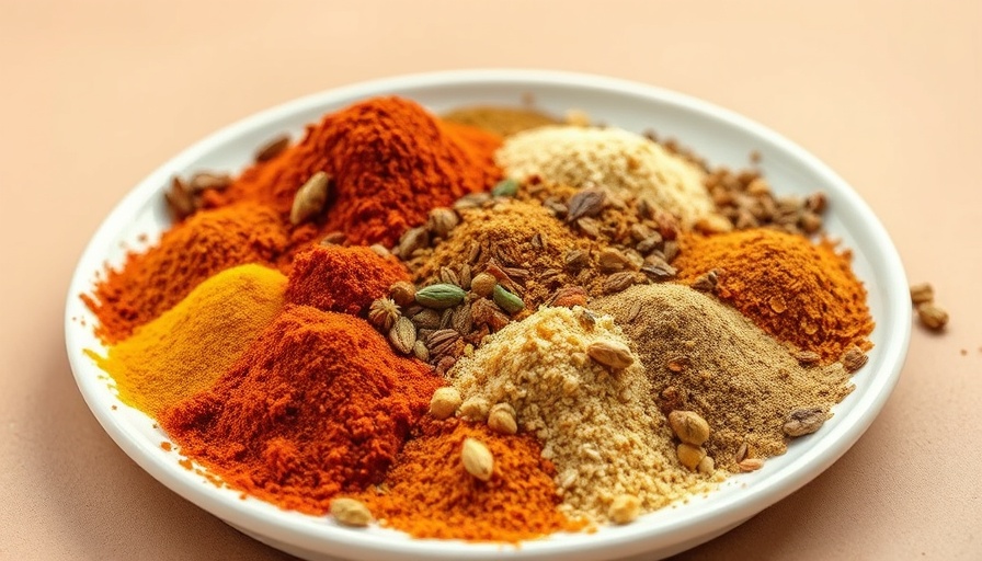 Assortment of spices for easy homemade Moroccan spice blend.